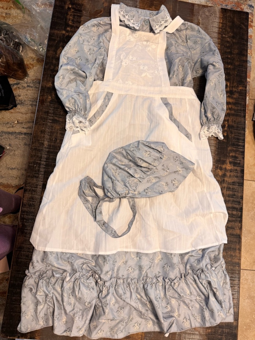 NWOT Pioneer Dress Prairie Colonial Costume Dress 1800s American Pioneer Prairie - Picture 11 of 12